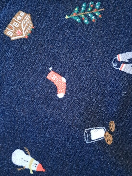 ROOTS Holiday Pajama Top, navy, sz L - Picture 5 of 7